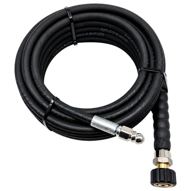 Rohrreinigungsschlauch 10m 220bar 1/4" AG drehbar + M22x1,5 Adapter + 3 Düsen
