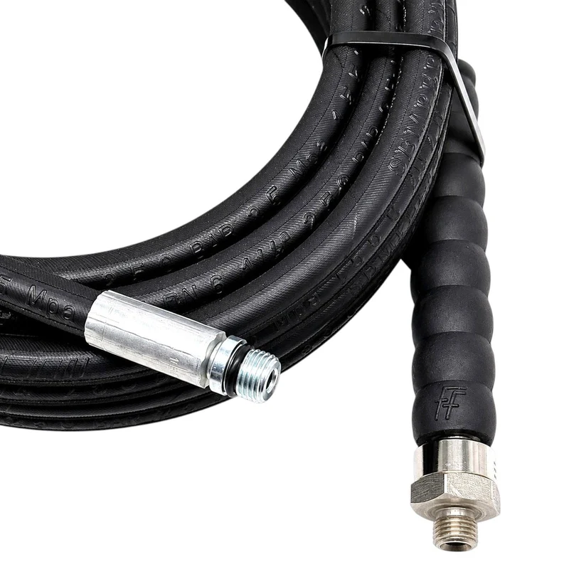 Rohrreinigungsschlauch 10m 220bar 1/4" AG drehbar + M22x1,5 Adapter + 3 Düsen