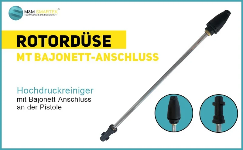 Rotordüse Dreckfräse für Kärcher K2 K7 Hochdruckreiniger Bajonett Anschluss Düse