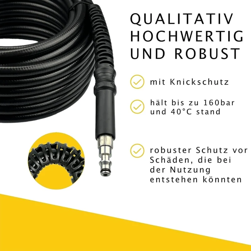 10m Hochdruckschlauch für Lavor HD Reiniger Quick Connect beidseitig + Adapter