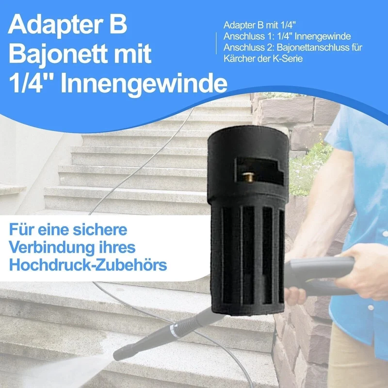 M&M Smartek Adapter Bajonett Kärcher IG auf Nilfisk, Kränzle Lavor, Parkside