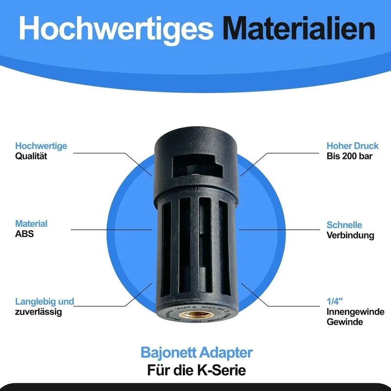 M&M Smartek Adapter Bajonett Kärcher IG auf Nilfisk, Kränzle Lavor, Parkside