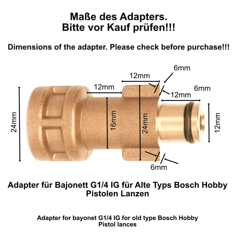 M&M Smartek Adapter Bajonett Kärcher IG auf Nilfisk, Kränzle Lavor, Parkside