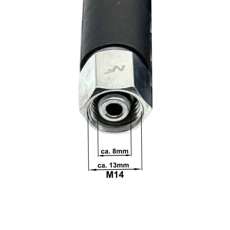 Hochdruckschlauch Verbindungsschlauch M14 IG AG DN6 220 bar 1SN 400 bar 2SN 155°