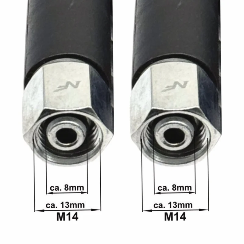 Hochdruckschlauch Verbindungsschlauch M14 IG AG DN6 220 bar 1SN 400 bar 2SN 155°