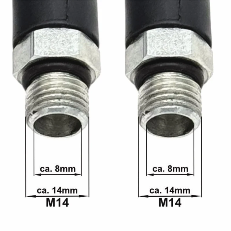 Hochdruckschlauch Verbindungsschlauch M14 IG AG DN6 220 bar 1SN 400 bar 2SN 155°