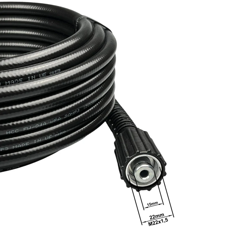 10m Hochdruckschlauch für Nilfisk, Alto HD Reiniger Quick Connect auf M22 x1,5IG
