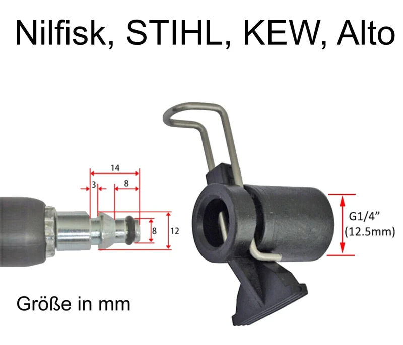 Schlauchverbinder Adapter für Kärcher Quick Nifisk Parkside B&D zu Bosch Hobby