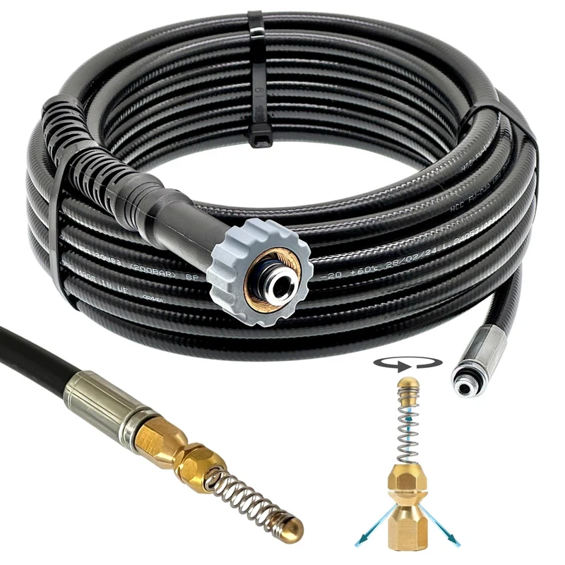 Rohrreinigungsschlauch für Hochdruckreiniger universal mit M21 IG 14mm/15mm Dorn
