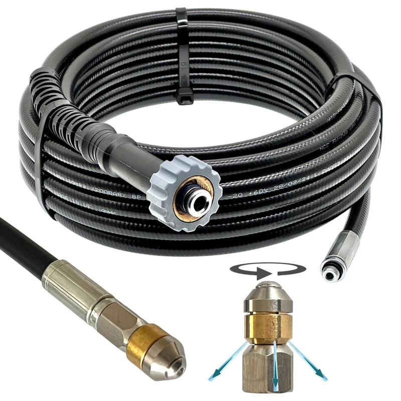 Rohrreinigungsschlauch für Hochdruckreiniger universal mit M21 IG 14mm/15mm Dorn