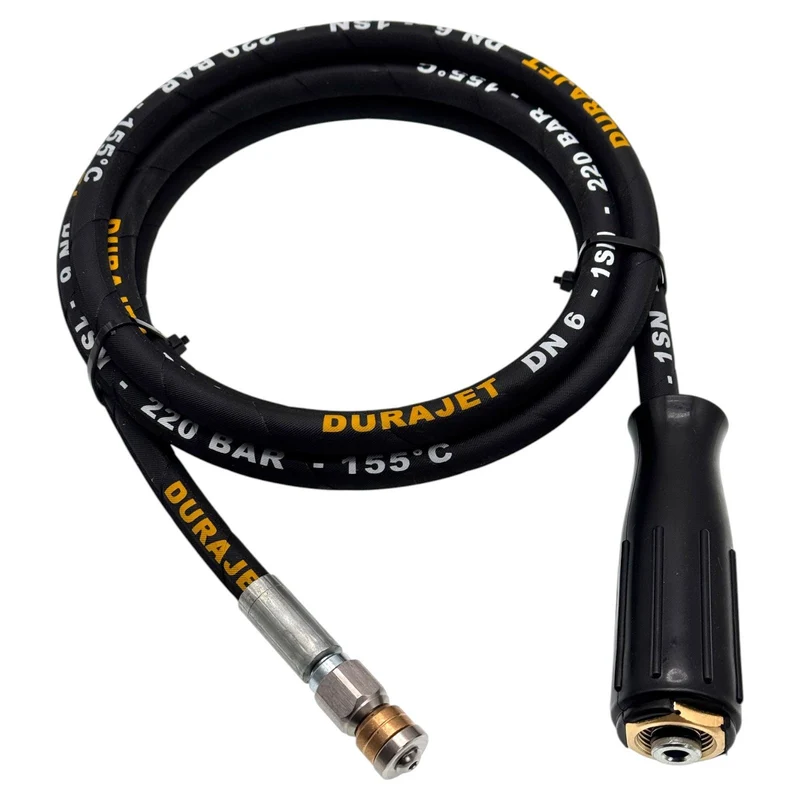 Rohrreinigungsschlauch für Kärcher Kränzle HD HDS M22 IG + 5x Düse 220 Bar 155°C