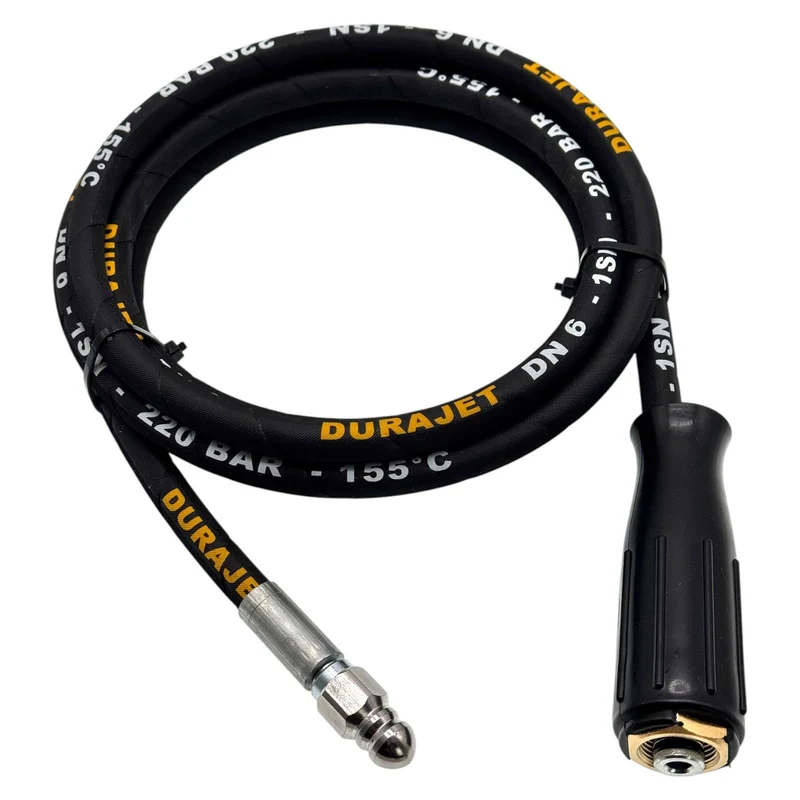 Rohrreinigungsschlauch für Kärcher Kränzle HD HDS M22 IG + 5x Düse 220 Bar 155°C