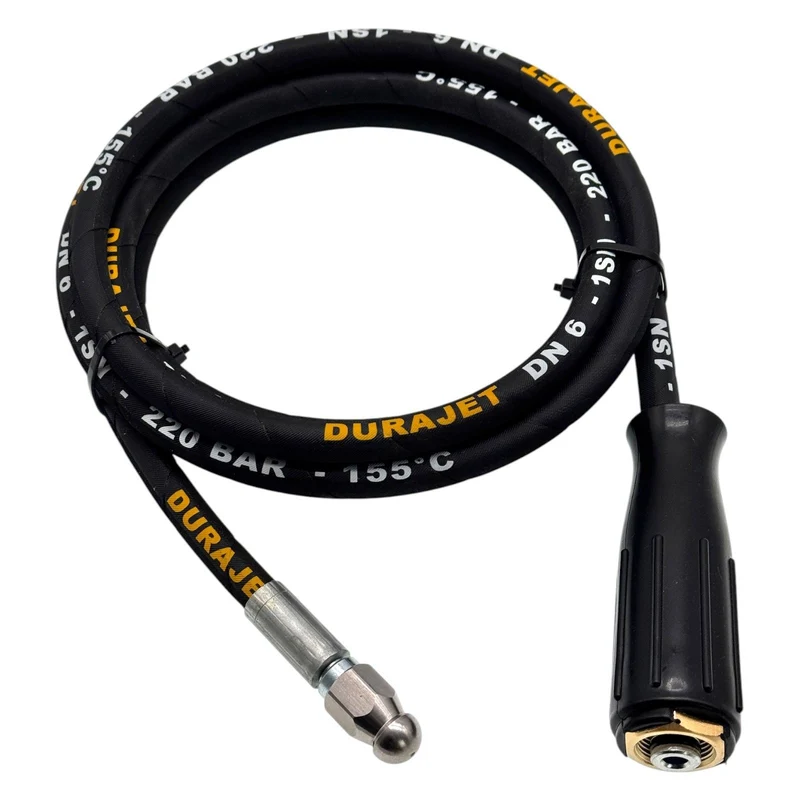 Rohrreinigungsschlauch für Kärcher Kränzle HD HDS M22 IG + 5x Düse 220 Bar 155°C