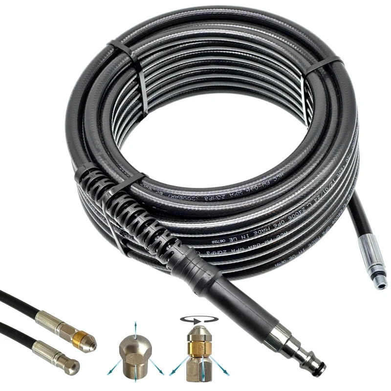 Rohrreinigungsschlauch Quick Connect für Lavor 3 100m inkl. 2 Düsen Edelstahl