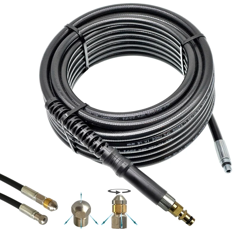Rohrreinigungsschlauch Quick Connect für Kärcher K2 K7 Rohrreinigungsset 2 Düsen