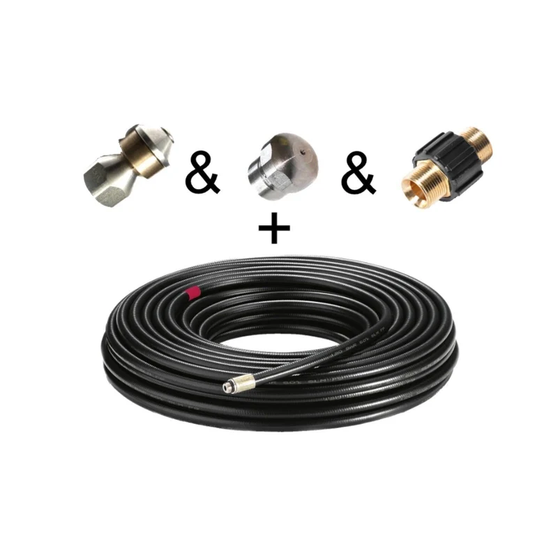 35 m Rohrreinigungsschlauch Set PROFESSIONAL 4 teilig für Kärcher Kränzle HD HDS