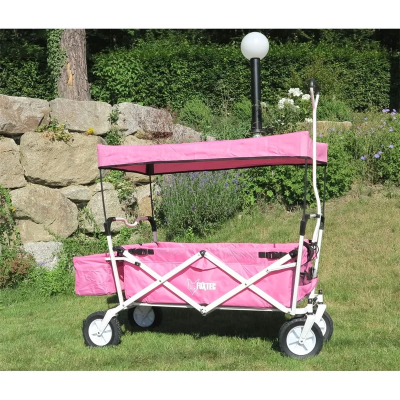 B-WARE FUXTEC Bollerwagen ROSA mit Sonnendach JW-76AR