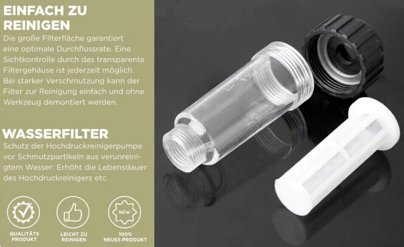 10 Stück Wasserfilter für Kärcher Feinfilter Vorfilter Schmutzfilter HD Reiniger