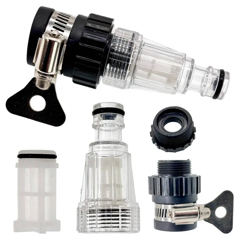 Wasserfilter klein Set 3/4" Gartenschlauch Vorfilter Wasserhahn Schnelladapter