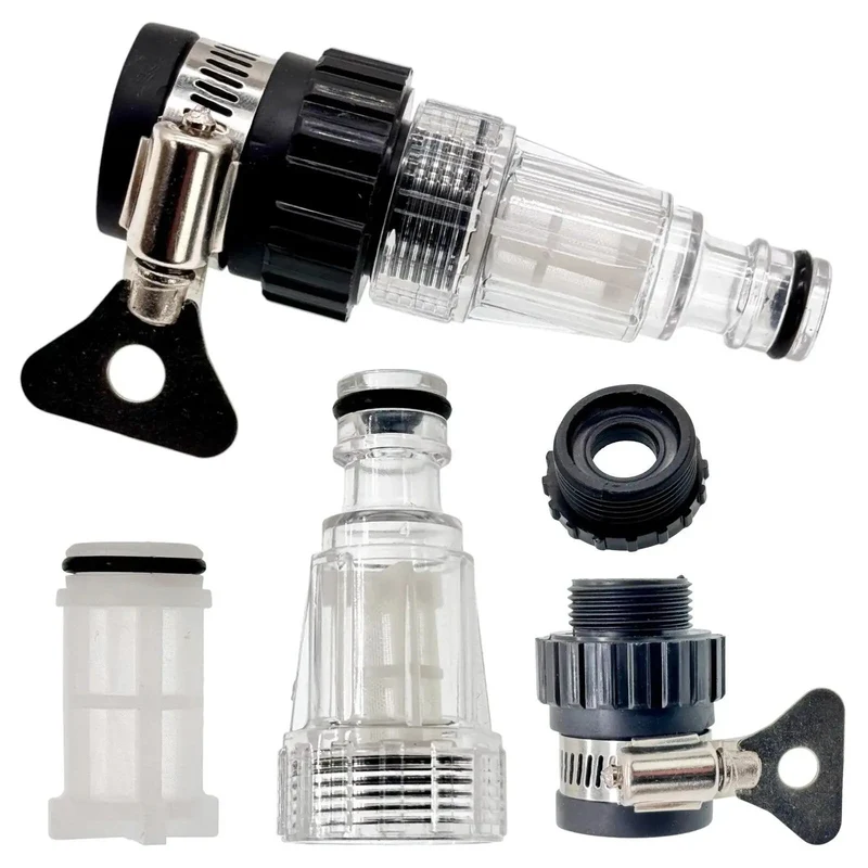 Wasserfilter klein Set 3/4" Gartenschlauch Vorfilter Wasserhahn Schnelladapter