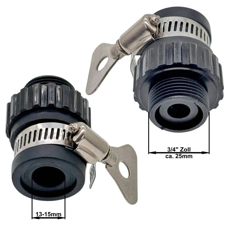 Wasserfilter groß Set 3/4" Gartenschlauch Vorfilter Wasserhahn Schnelladapter