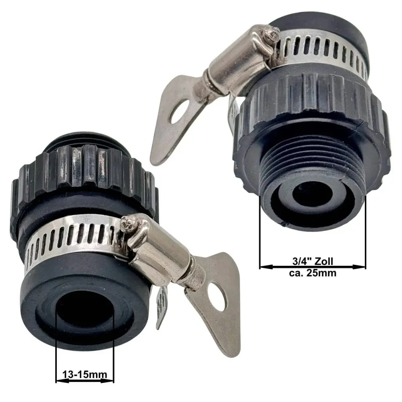 Wasserfilter groß Set 3/4" Gartenschlauch Vorfilter Wasserhahn Schnelladapter