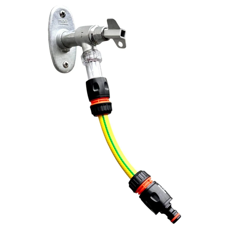 Gartenschlauch Anschluss Set 3/4" 1/2" Hahnanschluss Kupplung Wasserstopp Filter