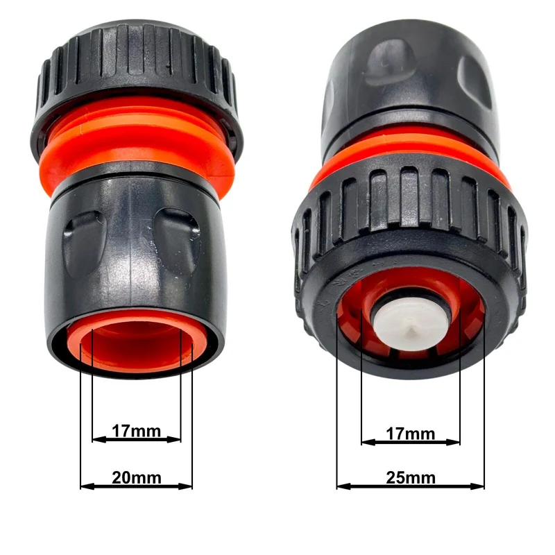 Gartenschlauch Anschluss Set 3/4" 1/2" Hahnanschluss Kupplung Wasserstopp Filter