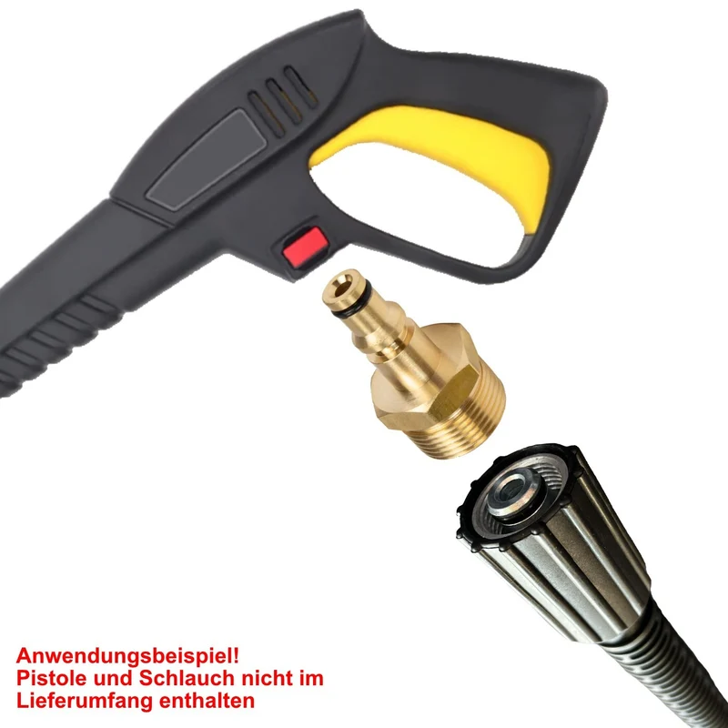 Stecknippel für Bosch, AR und Black&Decker HD Pistole Adapter mit M22 AG Messing