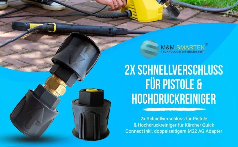 2x Schnellverschluss für Pistole & Hochdruckreiniger für Kärcher Quick Connect