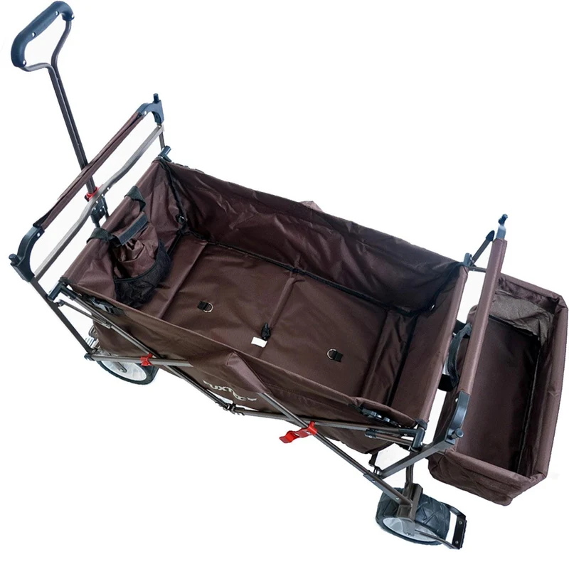 B-WARE FUXTEC Bollerwagen BRAUN mit Sonnendach JW-76CBR