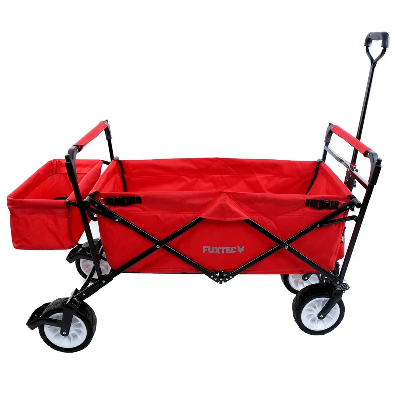 B-WARE FUXTEC Bollerwagen Rot mit Sonnendach JW-76CR