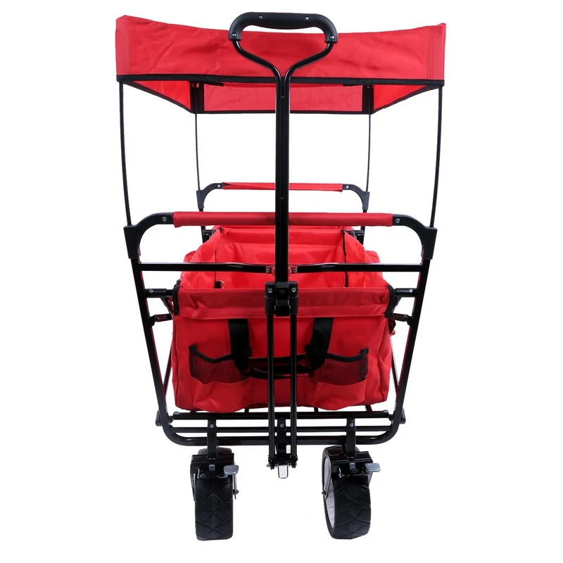B-WARE FUXTEC Bollerwagen Rot mit Sonnendach JW-76CR