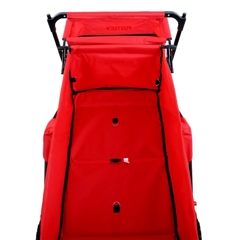 B-WARE FUXTEC Bollerwagen Rot mit Sonnendach JW-76CR