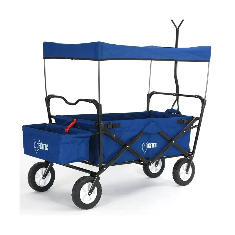 B-WARE FUXTEC Bollerwagen JW-76AN NAVY BLAU mit Sonnendach