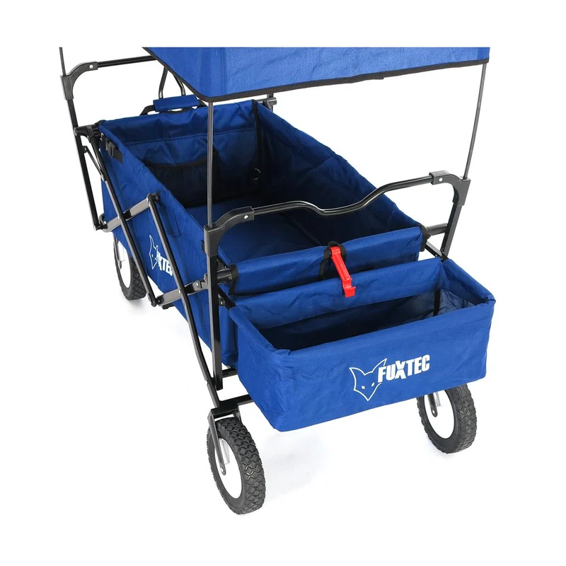 B-WARE FUXTEC Bollerwagen JW-76AN NAVY BLAU mit Sonnendach