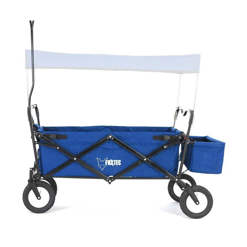 B-WARE FUXTEC Bollerwagen JW-76AN NAVY BLAU mit Sonnendach