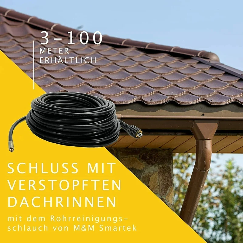 Rohrreinigungsschlauch Rohrreiniger Abflussreiniger Kanalratte 160 bar + Adapter
