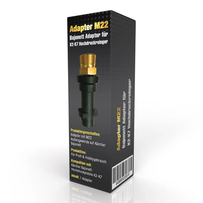 Bajonett Adapter kompatibel für Kärcher 4.762 061.0 auf M22 Außengewinde
