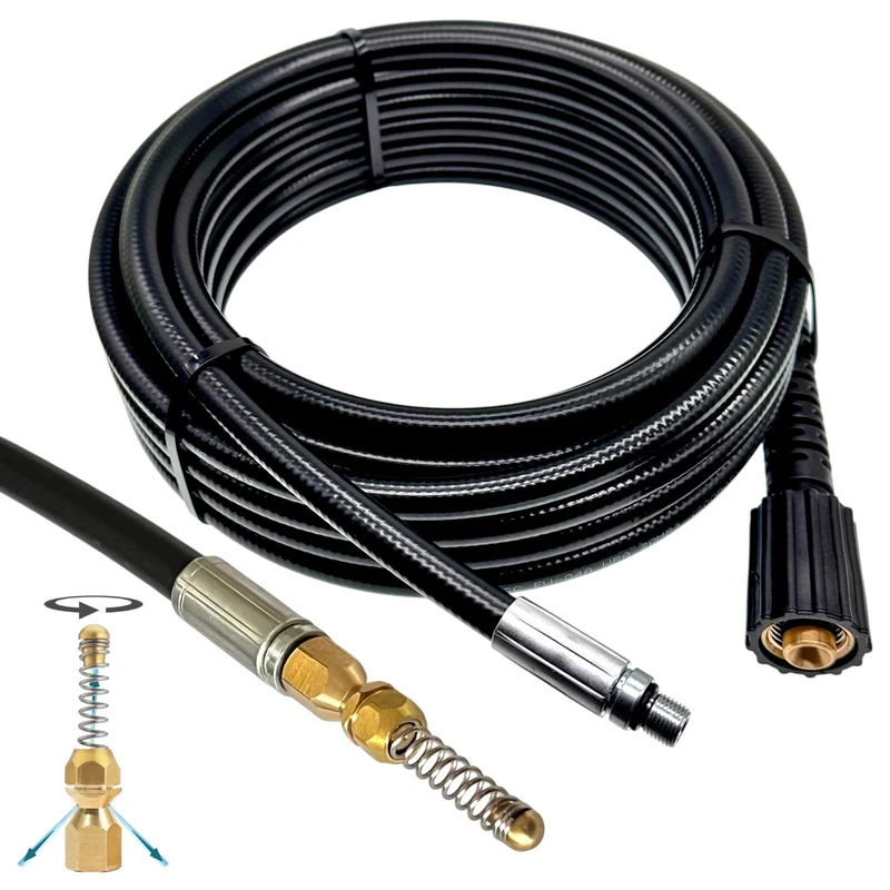 Rohrreinigungsschlauch für Nilfisk, Alto Hochdruckreiniger mit 1/2" IG 14mm Dorn