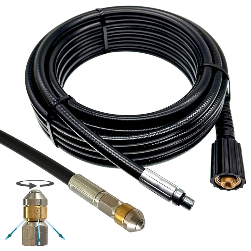 Rohrreinigungsschlauch für Nilfisk, Alto Hochdruckreiniger mit 1/2" IG 14mm Dorn
