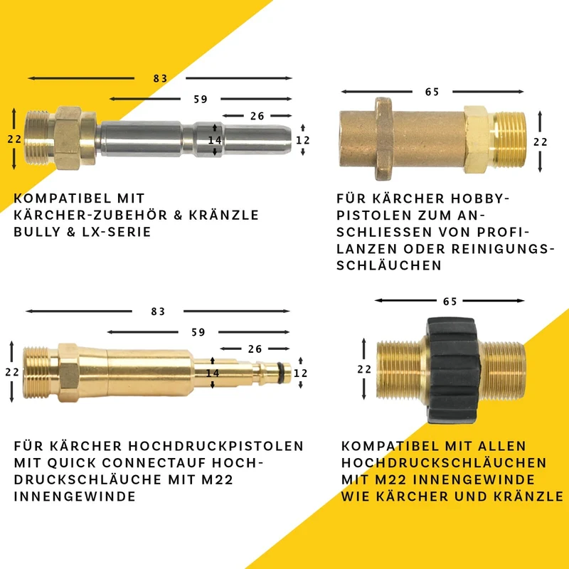 8 Meter Rohrreinigungsschlauch 7 Teilig Profi für Kärcher Kränzle NILFISK ALTO