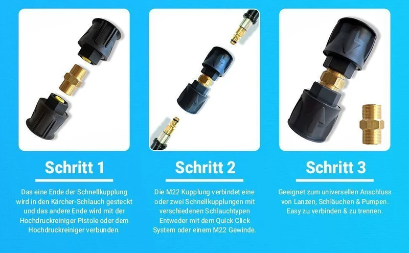 Schnellverschluss für Kärcher Quick Connect Hochdruckreiniger & für Pistole