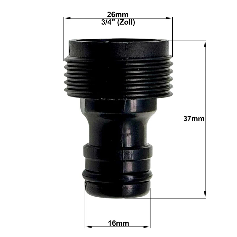 Wasserfilter Set 16mm Schnellkupplung Gartenschlauch 3/4" Wasserhahn Vorfilter