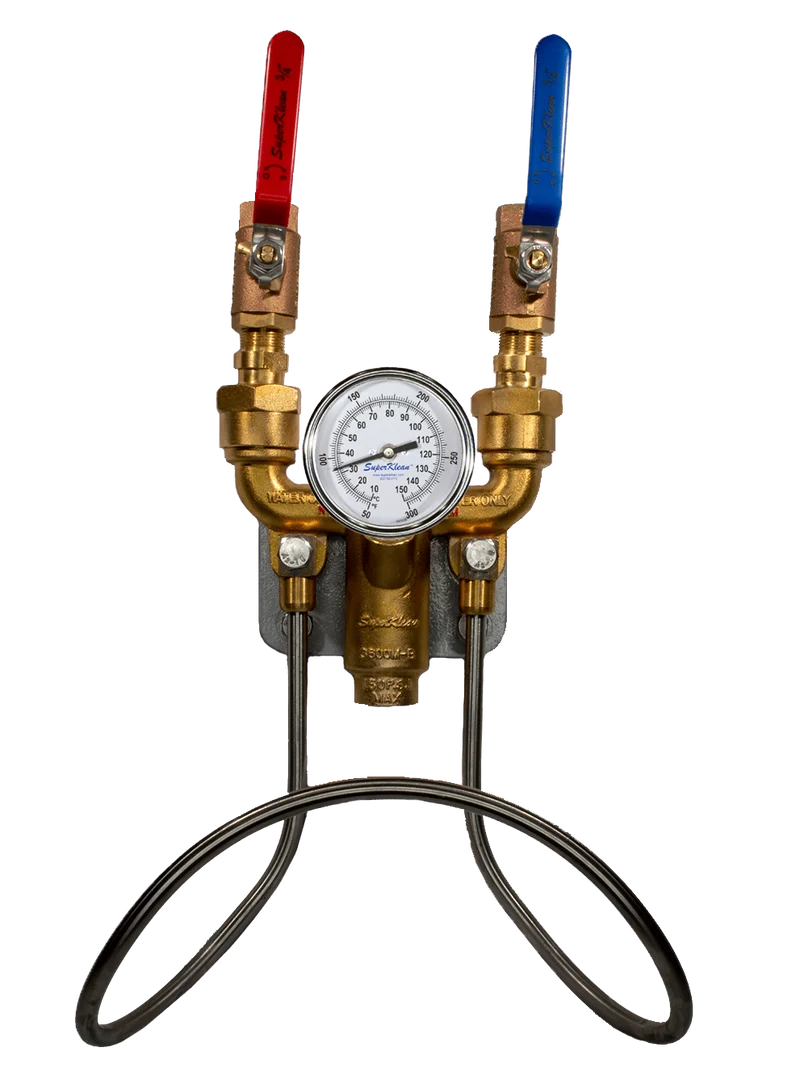 3600BM-B-T Ball Valve Hot & Cold Water Hose Station