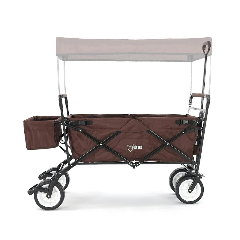 B-WARE FUXTEC Bollerwagen BRAUN mit Sonnendach JW-76CB