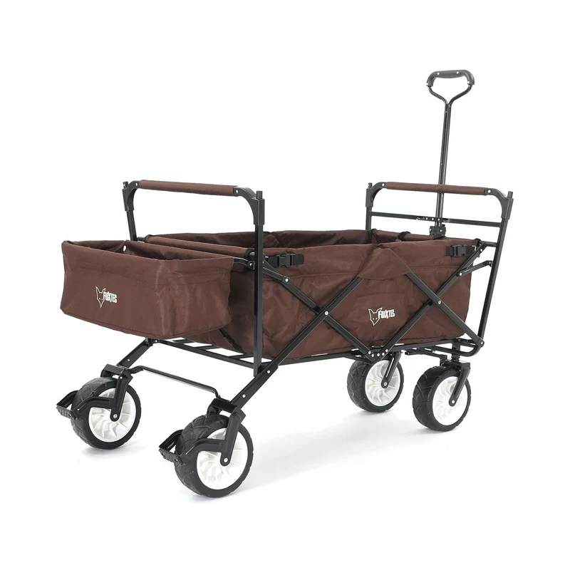 B-WARE FUXTEC Bollerwagen BRAUN mit Sonnendach JW-76CB