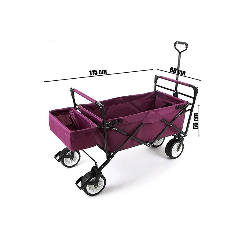 B-WARE FUXTEC Bollerwagen BRAUN mit Sonnendach JW-76CB