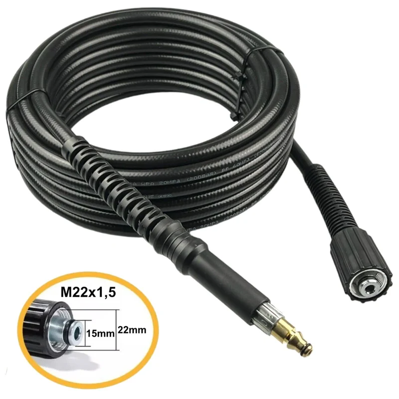 5m Hochdruckschlauch für Nilfisk, Alto HD Reiniger Quick Connect auf M22 x1,5 IG