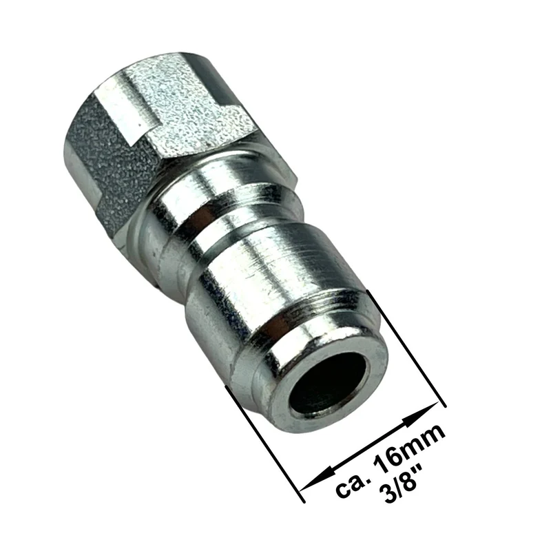 Hochdruck Schnellkupplung Stecker 3/8" mit 1/4" IG Verbinder Adapter Kupplung